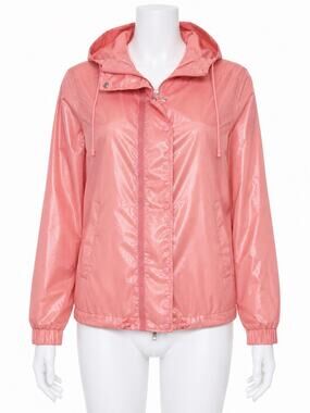 BuffBunny Collection Womens Small Coral Pink Hooded Windbreaker Jacket